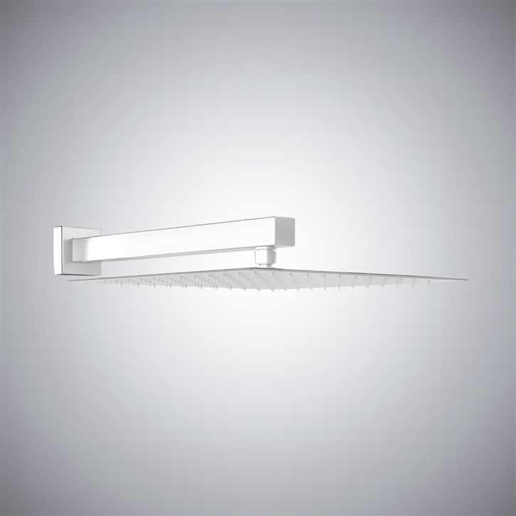 Fontana Matte White In Modern Elegance Shower Head with Small Top Spray
