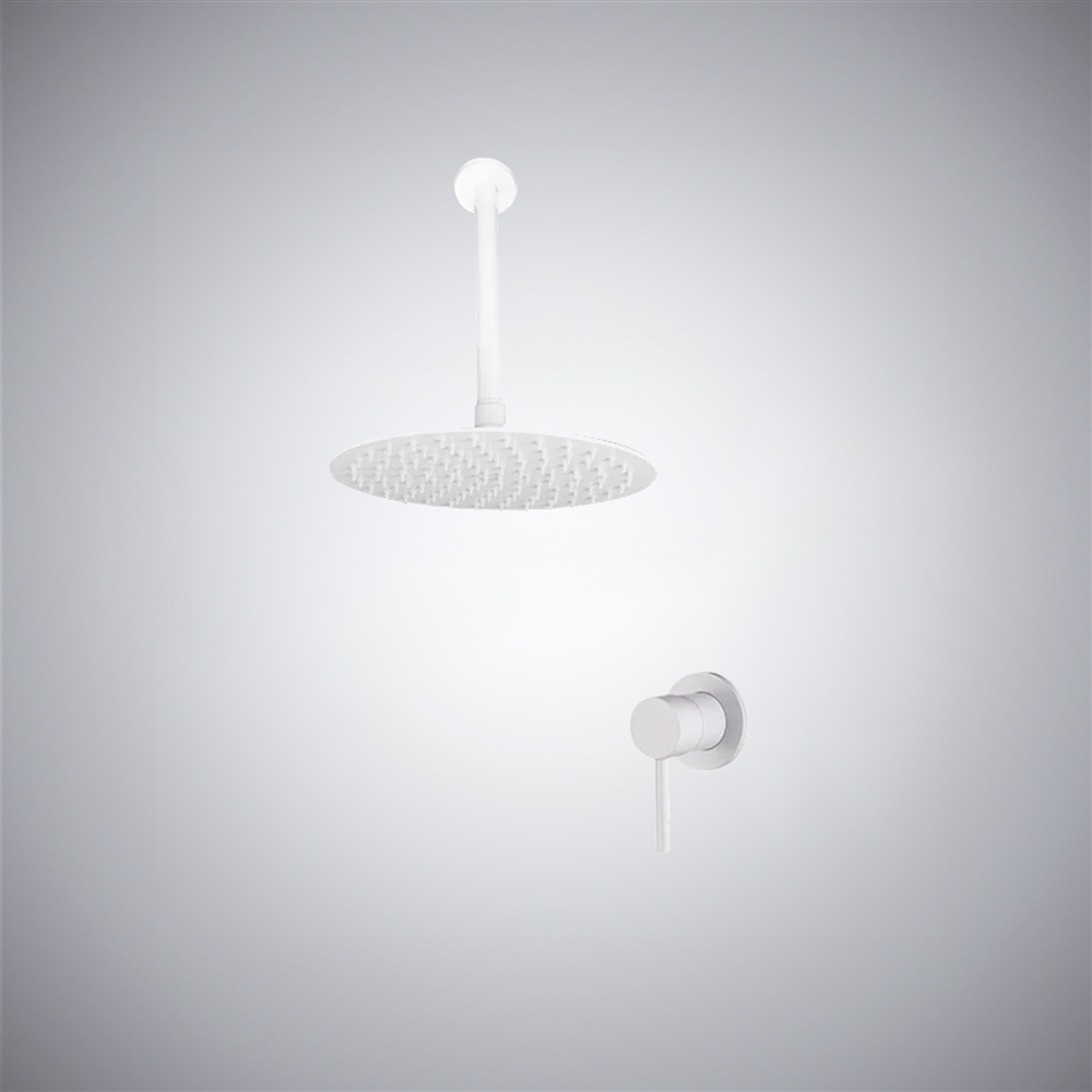 Fontana Premium Top Shower And A Valve Body in Matte White