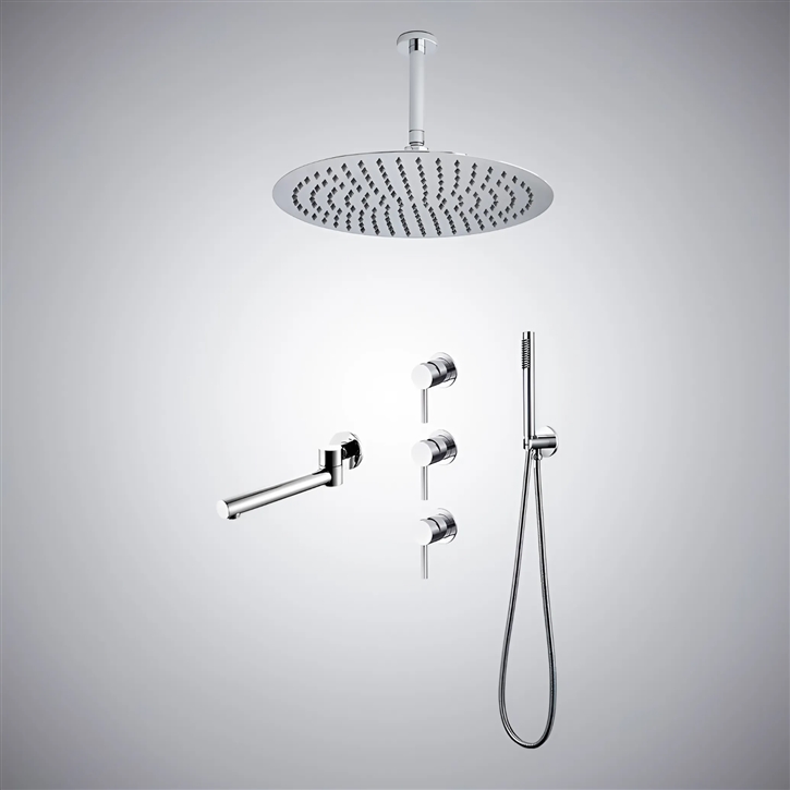 Fontana Alhama Chrome Complete Shower System | Hot and Cold Control