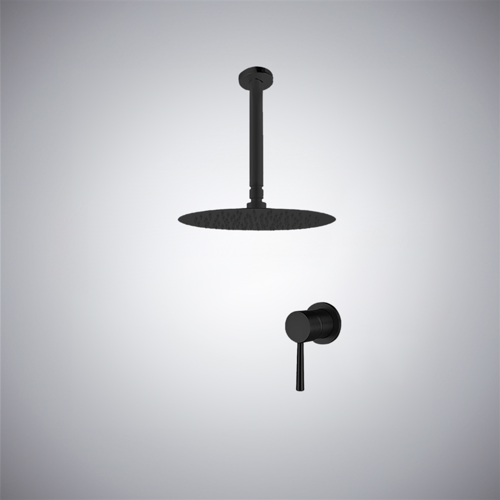 Fontana SystÃ¨me Charme Classique Top Shower And A Valve Body in Matte Black