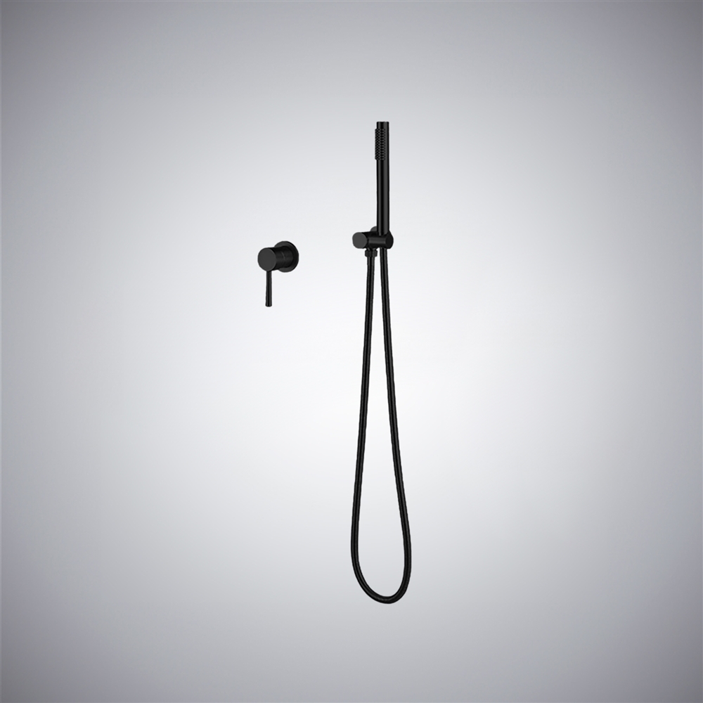 Fontana Charme Ã‰ternel Matte Black Handheld Shower With Valve Body