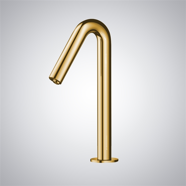 Fontana Copper Dawn Touchless Bathroom Sink Faucet In Polished Gold Finish
