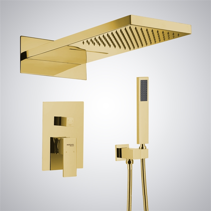 Fontana 22'' Venice Multifunctional Shower Set in Polished Gold