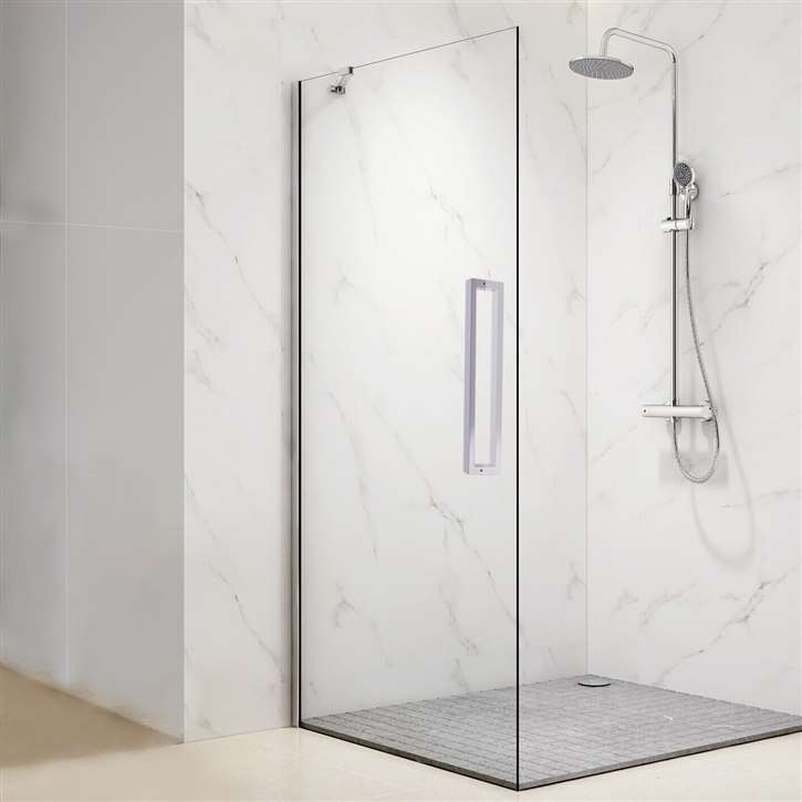 Fontana Low-Cost Tempered Glass Shower Doors With a Sliding French Door For The Bathroom