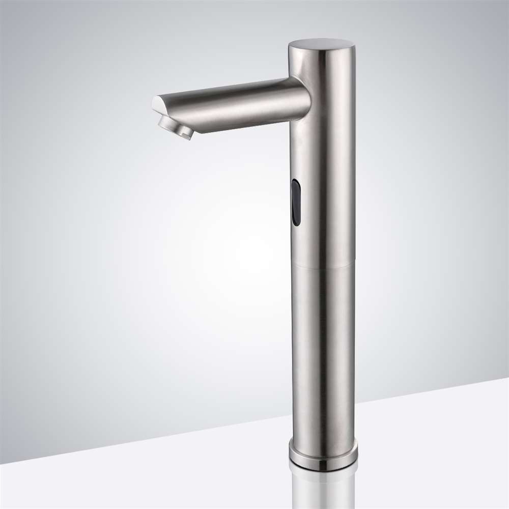 Fontana Tall Commercial Automatic Touch-Free Faucet Brushed Nickel
