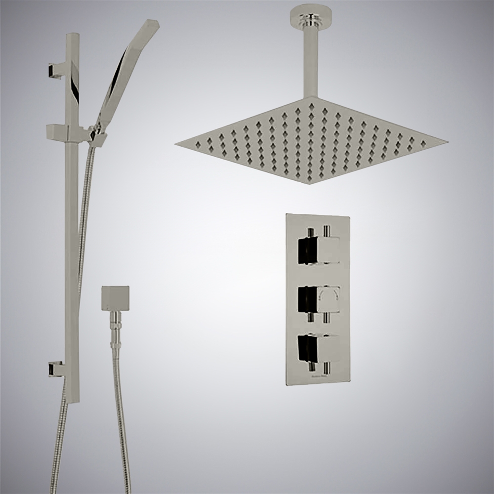 Fontana Rain Shower System with Gunmetal Gray Finish