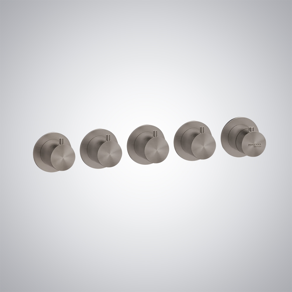 Fontana Wall-Mounted Brushed Nickel Thermostatic Mixer