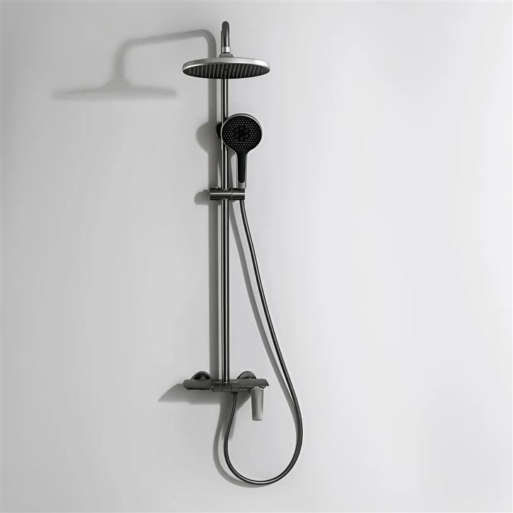Fontana Gun Metal Gray Bathroom Shower Set