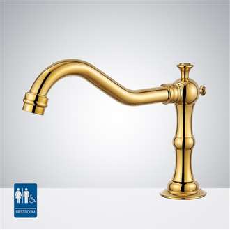 Polished Gold Touchless Bathroom Faucet