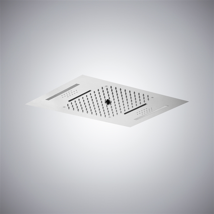 Fontana Louth Brushed Nickel Finish Shower Head With LED And Music