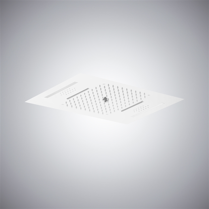 Fontana Louth Matte White Finish Shower Head With LED And Music