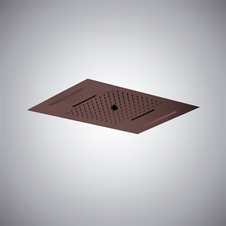 Fontana Louth Oil Rubbed Bronze Finish Shower Head With LED And Music