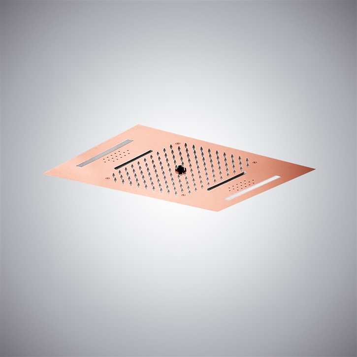 Fontana Louth Rose Gold Finish Shower Head With LED And Music