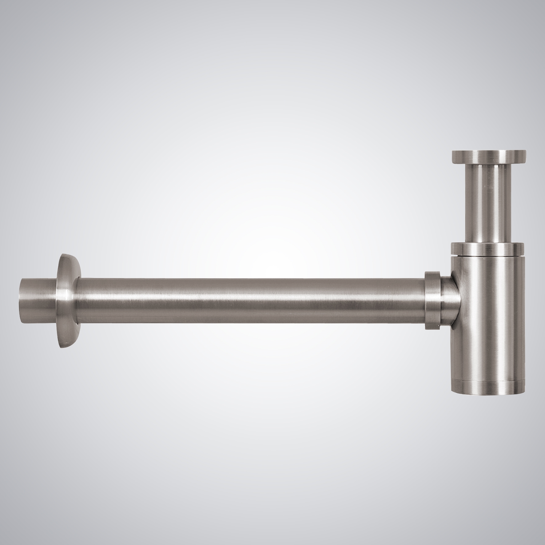 Fontana 1"1/4 Round Model Sink Siphon with Brushed Nickel Finish