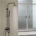 Fontana Milo Round Style Matte Black Shower Faucet Set W/ Hand Shower Sprayer, in contemporary bathroom