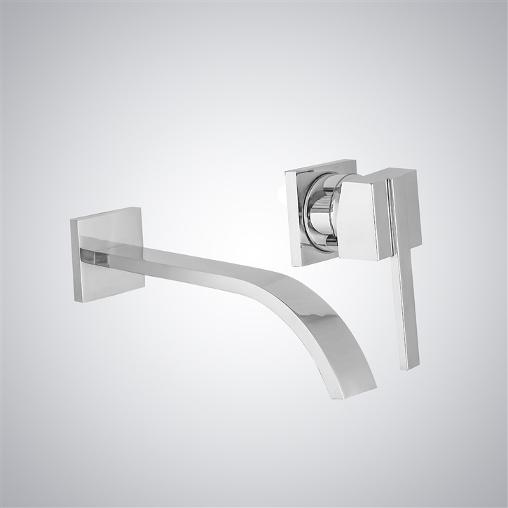 Fontana Melo Matte White  Clarity Double Hole Sink Faucet