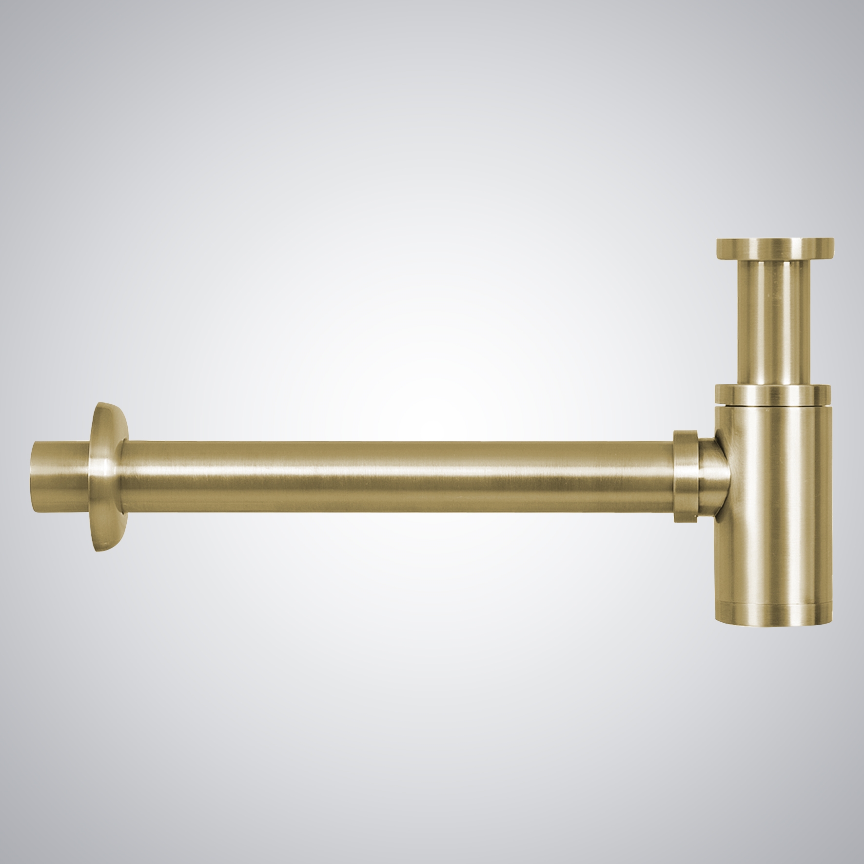 Fontana 1"1/4 Round Model Sink Siphon with Brushed Gold Finish