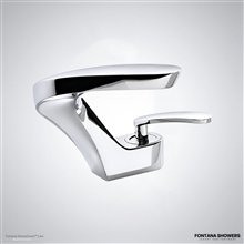 Venice Contemporary Design Bathroom Sink Faucet Chrome Finish