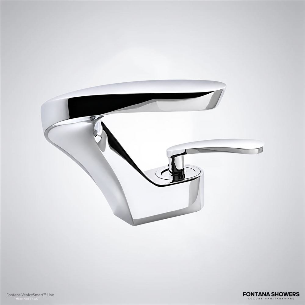 Venice Contemporary Design Bathroom Sink Faucet Chrome Finish