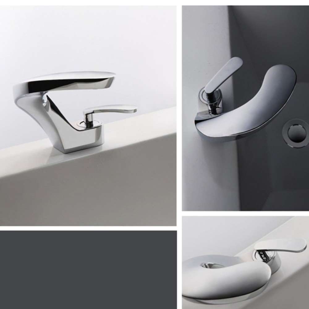 Modern Single Handle Bathroom Faucet - Chrome Minimalist Design For Vanity & RV Sinks