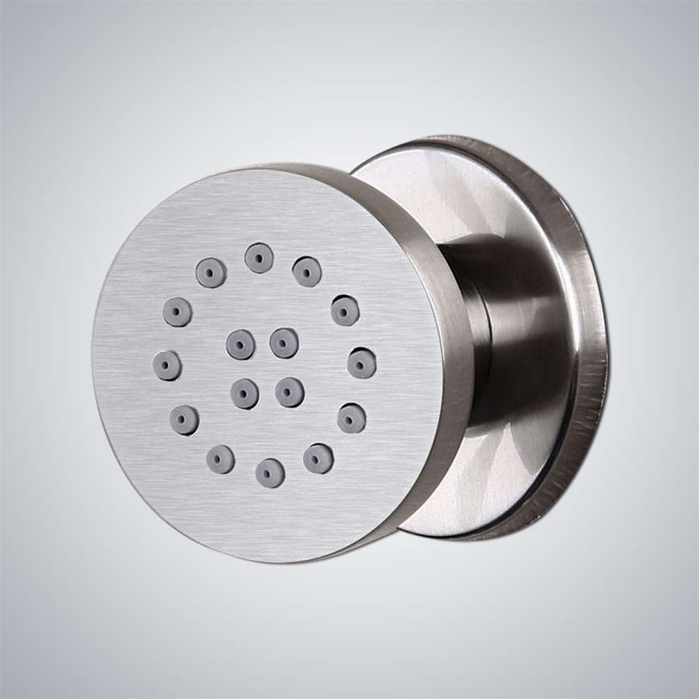Fontana Brushed Nickel Round Massage Body Spray