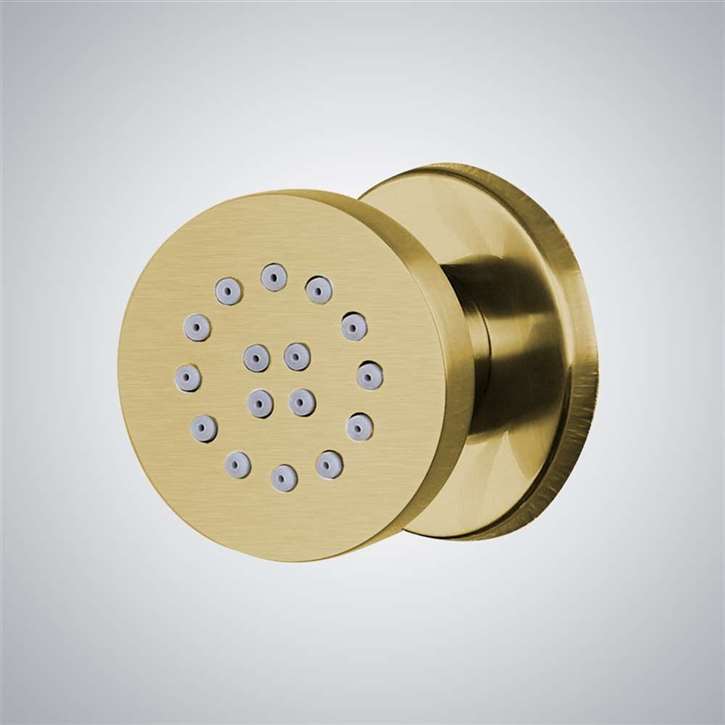 Fontana Macerata Brushed Gold Round Massage Body Spray