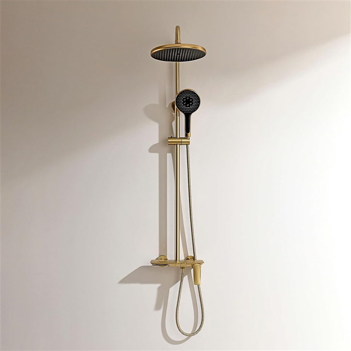 Fontana Polished Gold Bathroom Shower Set
