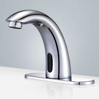 Touchless Bathroom Faucet Fontana brand BIM Lano Commercial Automatic Chrome Finish Sensor Faucet