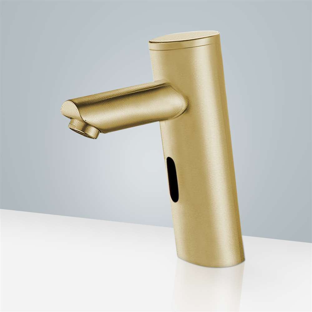Fontana Brushed Gold Platinum Commercial Thermostatic Automatic Sensor Tap