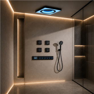Fontana Dinan Luxe Matte Black Digital Control Shower With WiFi