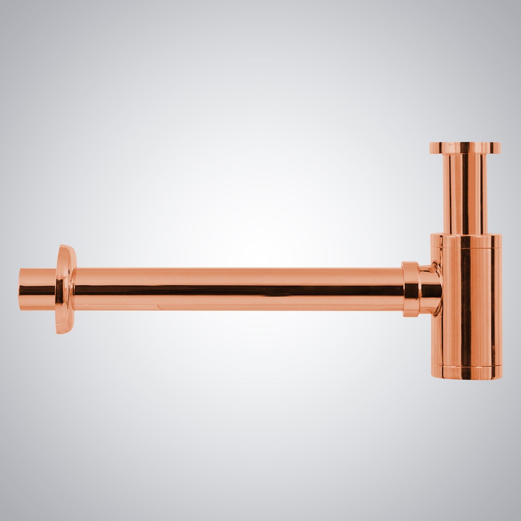 Fontana 1"1/4 Round Model Sink Siphon with Rose Gold Finish