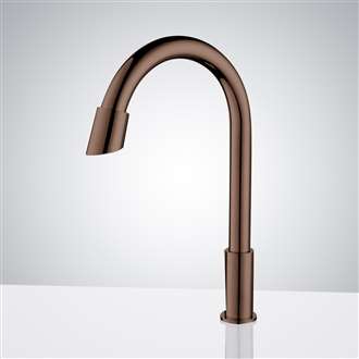 Automatic Faucet Rio Goose Neck Commercial Automatic Sensor Bathroom Touchless Faucet Oil Rubbed Bronze Finish