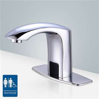 Touchless Bathroom Faucet BIM File Fontana Commercial Automatic Hands Free Chrome Finish Sensor Faucet