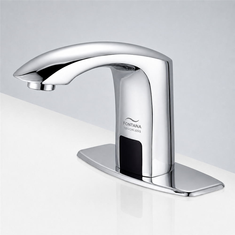 Fontana Commercial Automatic Hands Free Chrome Finish Sensor Faucet