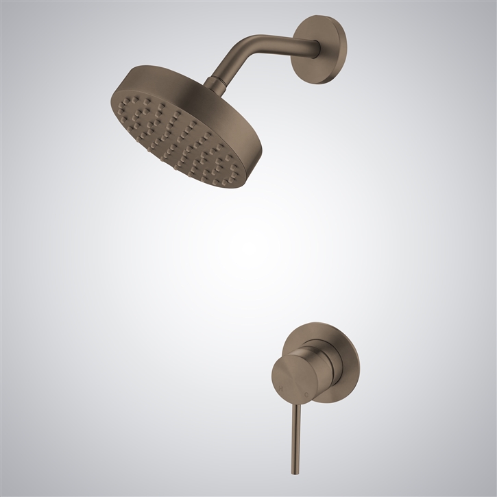 Fontana Dijon Oil Rubbed Bronze High-Pressure Brass Rainfall Shower Head Set