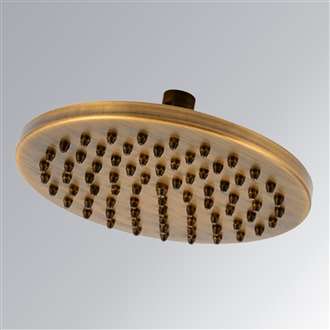 Leonardo Antique Brass Rain Shower Head â€“ FontanaShowers FS-5787