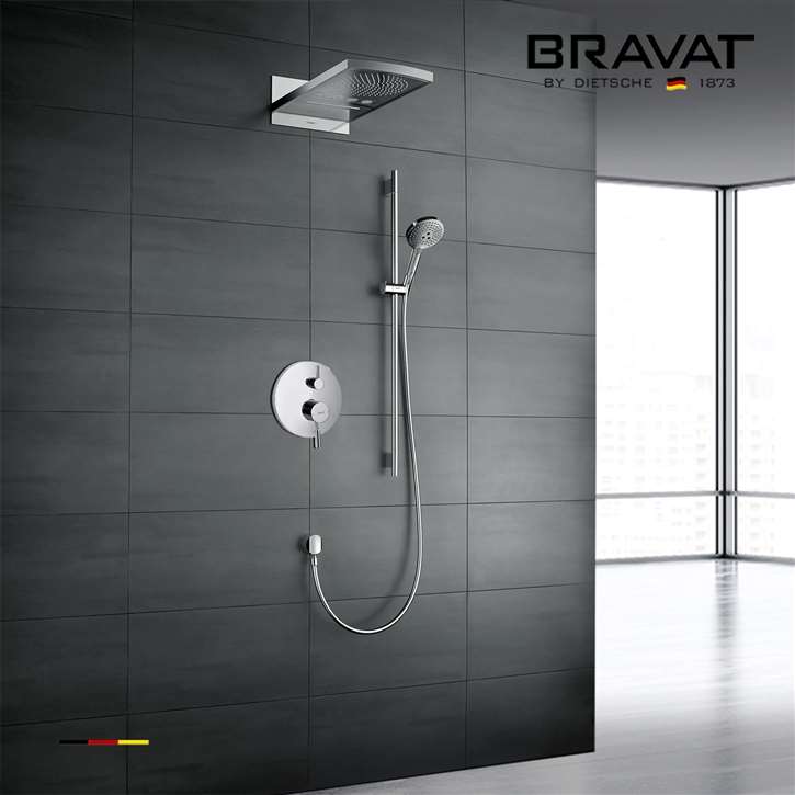 Bravat Multifunctional Shower Polished 3 Way Rainfall Shower Set & Waterfall Shower Set