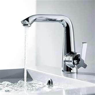 Bravat Contemp Design Chrome Commercial Sink Faucet 