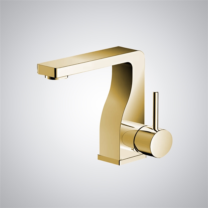 Fontana Brushed Gold Single Hole Pulse Faucet
