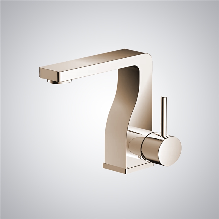 Fontana Champagne Single Handle Deck Mounted Pulse Faucet