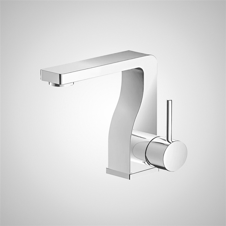 Fontana Matte White Single Handle Contemporary Pulse Faucet