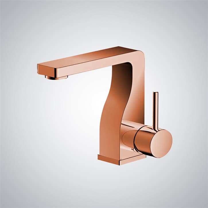 Fontana Rose Gold Deck Mounted Luxury Pulse Faucet