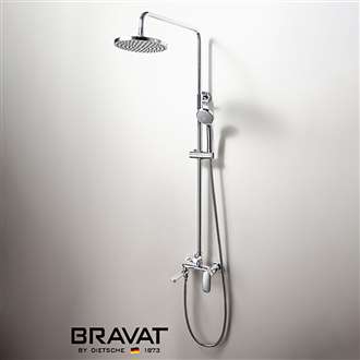 Economic Bath Shower Set Three Spout Function Wall Mounted Shower Bar  with Thermostatic Valve in Chrome