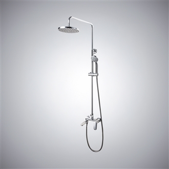 Economic Bath Shower Set Three Spout Function Wall Mounted Shower Bar and Handheld
