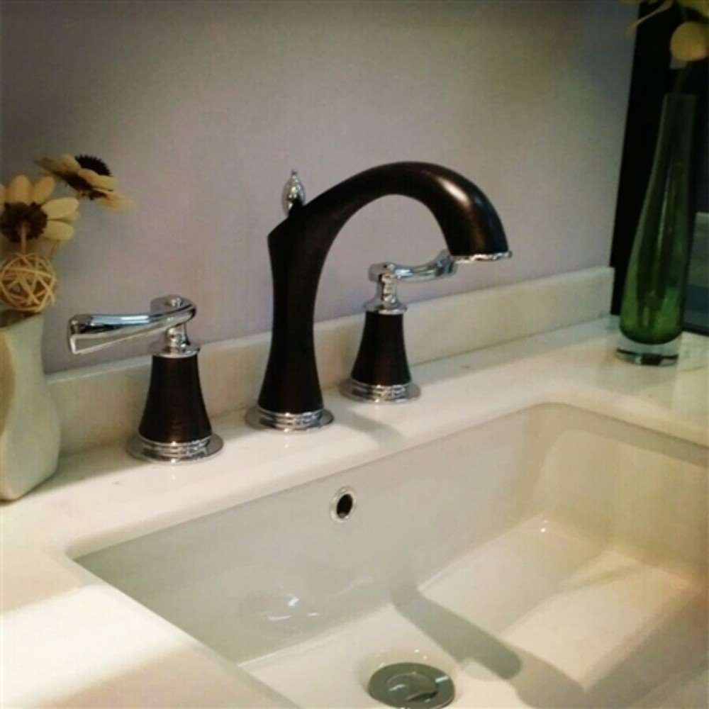Reno Chrome Oil Rubbed Bronze Bathroom Faucet