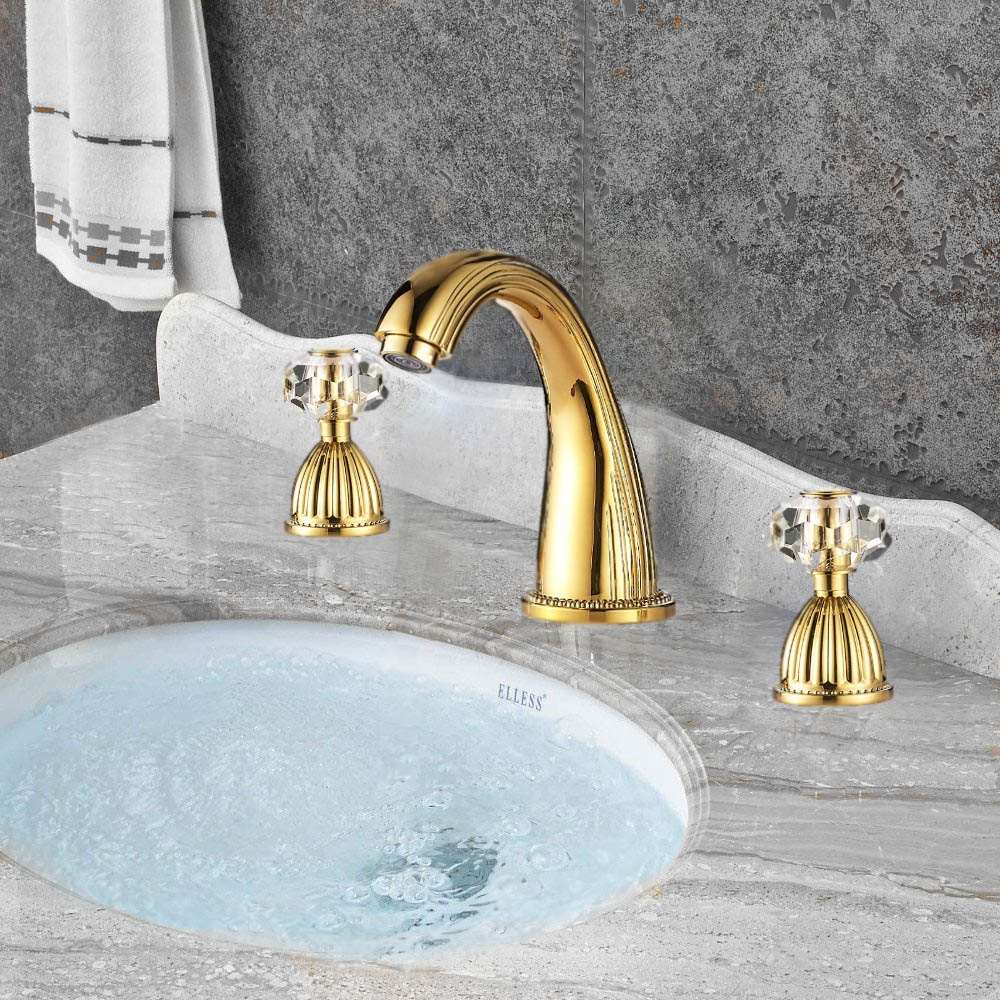 Larissa Bathroom Widespread Gold Sink Faucet