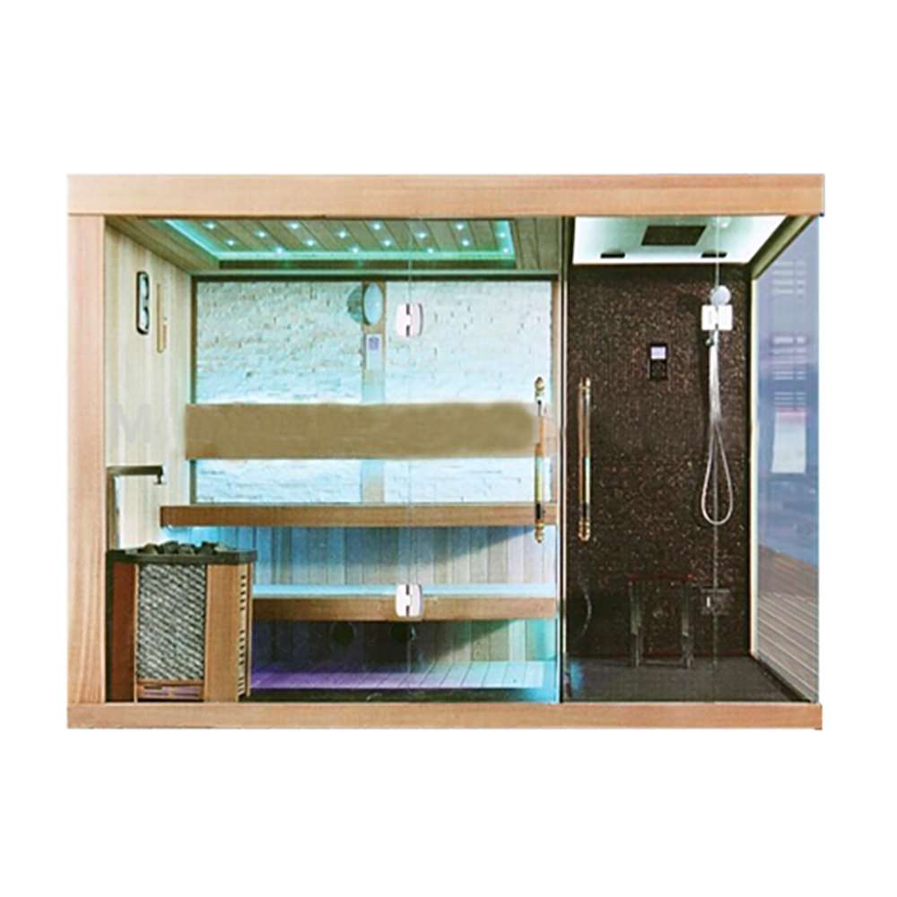 View of Attractive Sauna Shower Combo For Luxury Experiences