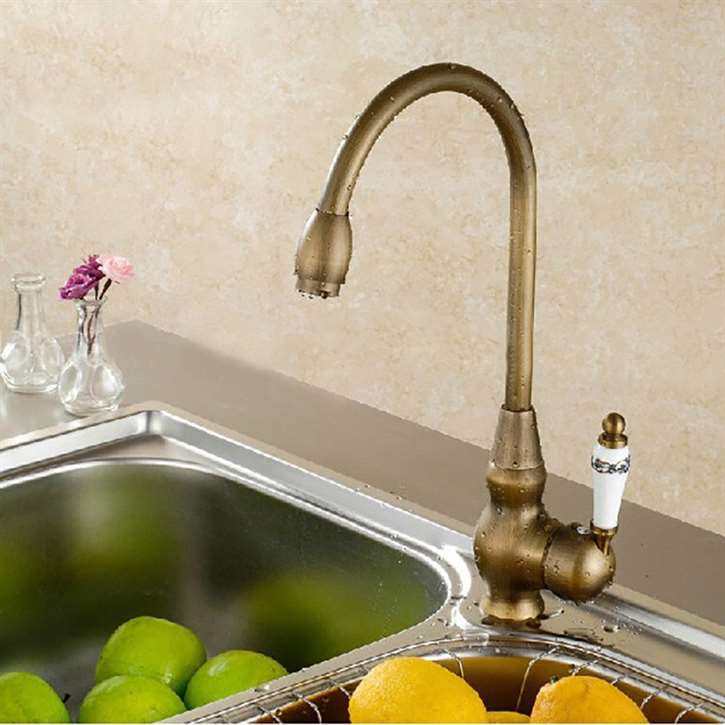 Billa Antique Brass Kitchen Mixer Faucet
