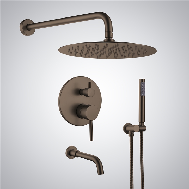 Fontana Oil Rubbed Bronze In Reno Wall Mounted Rainfall Mixer Shower Set
