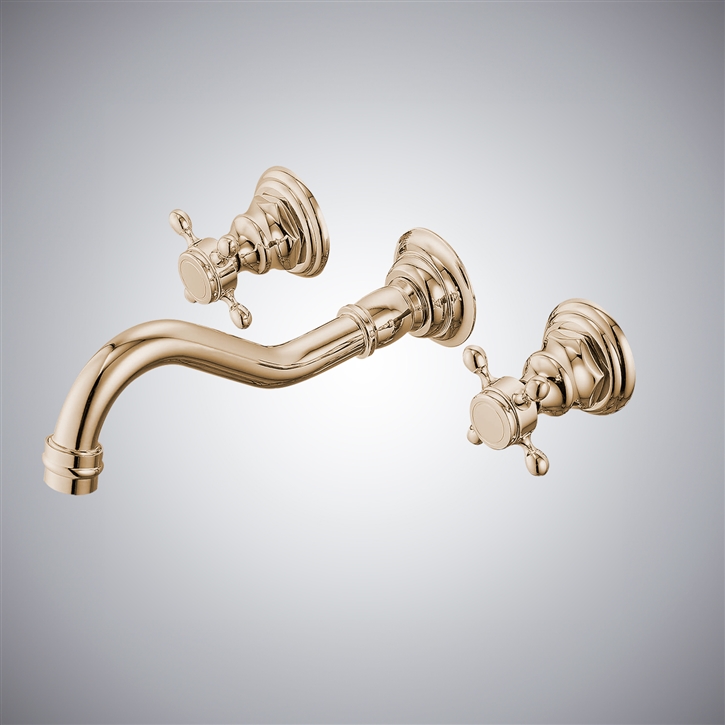 Fontana Firminy Champagne Wall Mounted Faucet With Two Handles